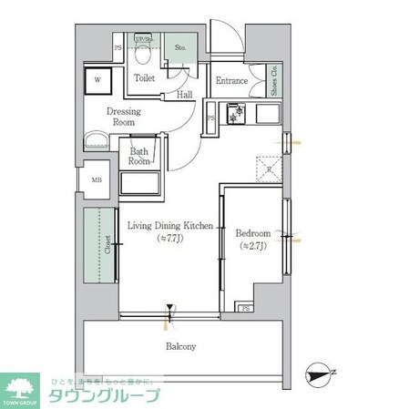 ONE ROOF FLAT TOGOSHIの物件間取画像
